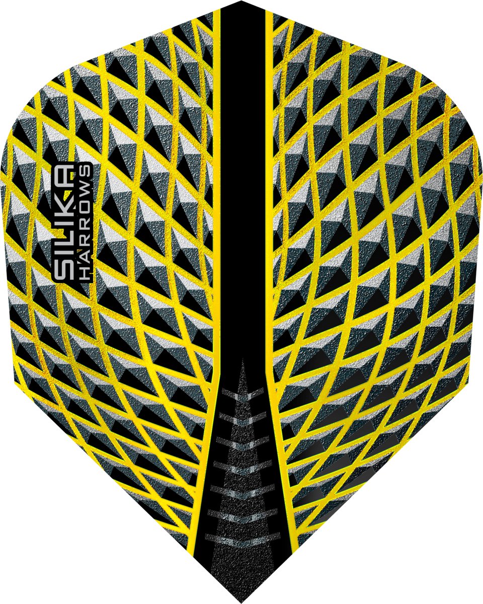 Harrows Silika Round NO6 Yellow Tough Crystalline Coated - Dart Flights