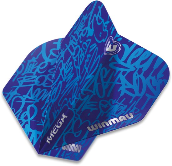 Winmau Mega Standard Graphic Blue - Dart Flights van Winmau — afbeelding 2