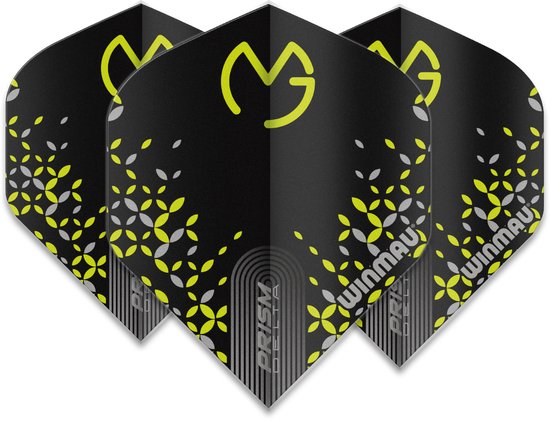 Winmau Michael van Gerwen Prism Delta Black/Green - Dart Flights van Merkloos — afbeelding 4