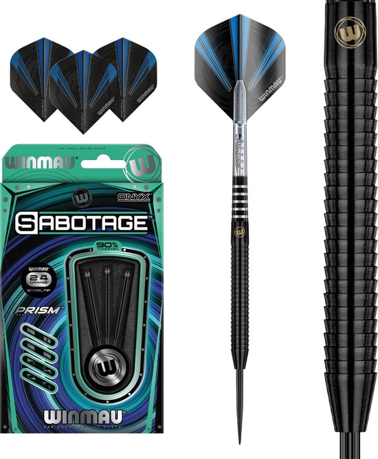 WINMAU - Sabotage Onyx: Steeltip Tungsten Dartpijlen Professioneel - 24g van Winmau — afbeelding 4