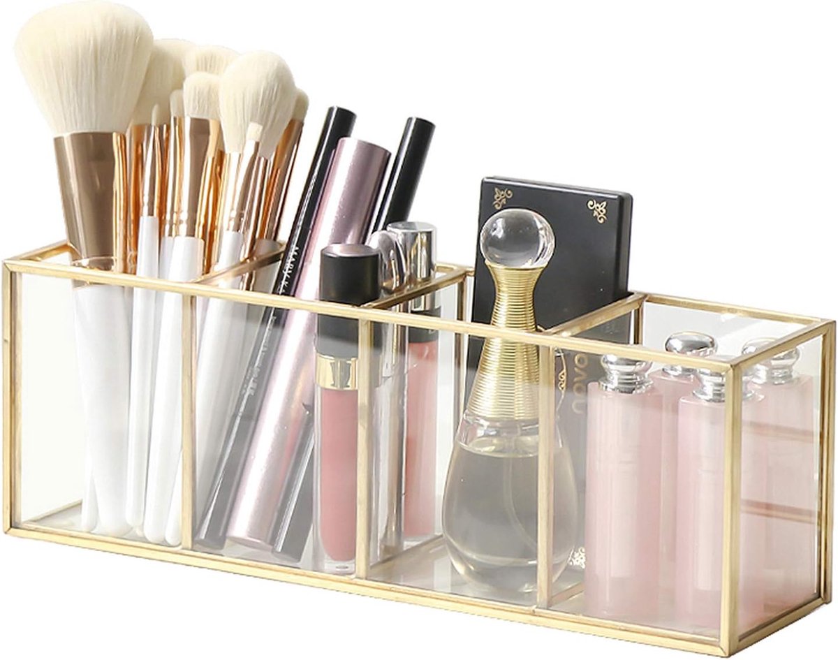 Makeup Brush Holder - 4 Slots - Cosmetic Organizer voor Pen - Eyeliners en Lipstick