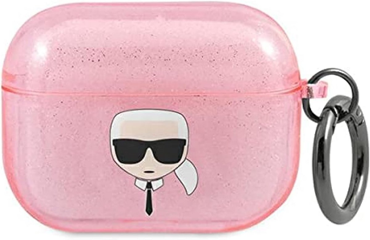 Luxe Glitter Case voor AirPods Pro met Iconisch Hoofdontwerp