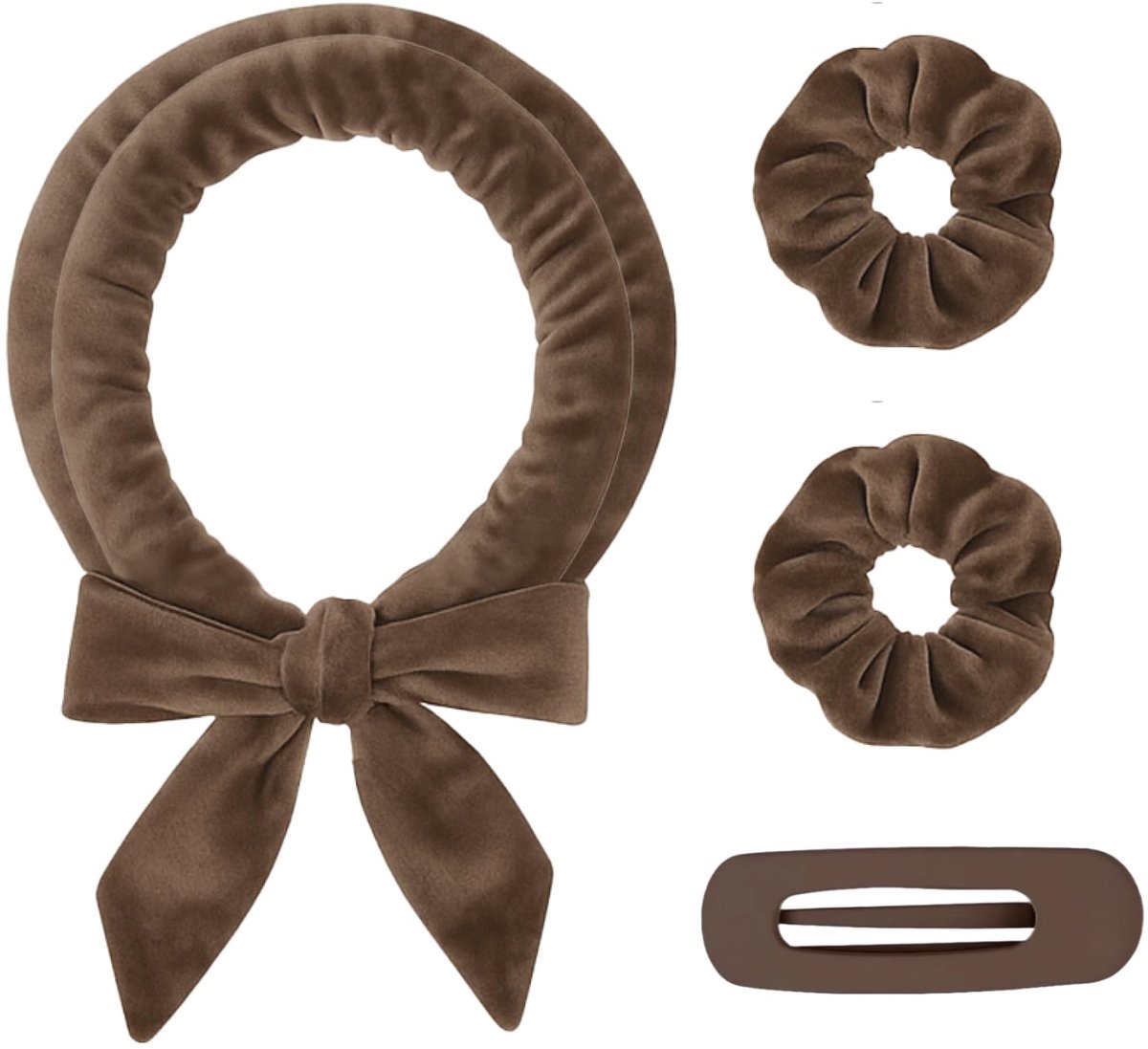 Unyqoos® Comfortabele fluwelen haarband set voor hittevrije krullen en volume