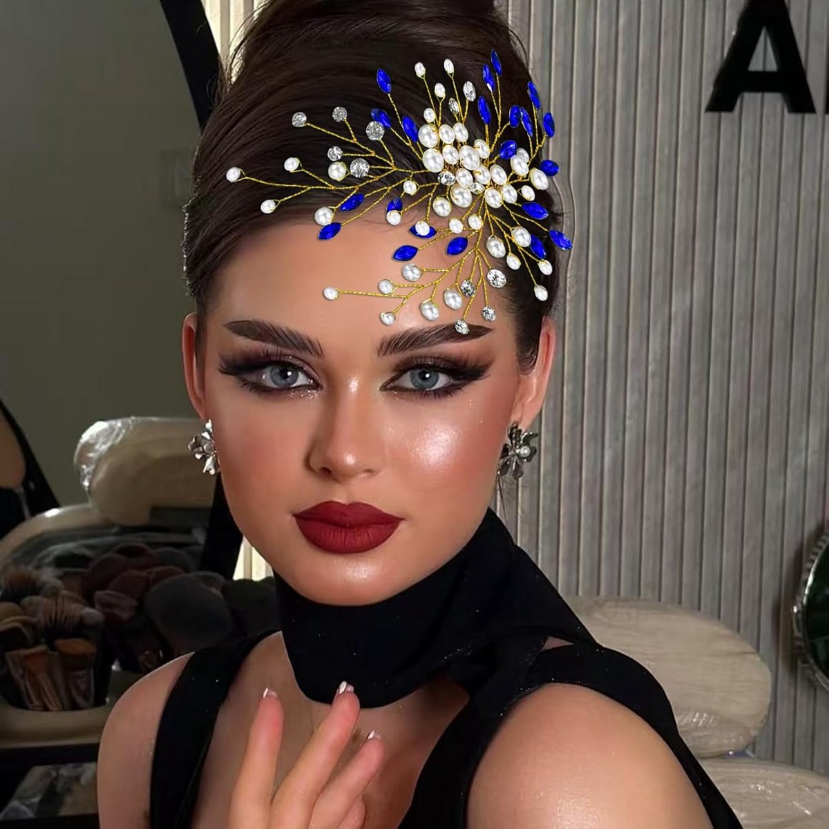 Elegante Bruidshaarkam met Kristallen en Parels voor Bruiloft en Feest
