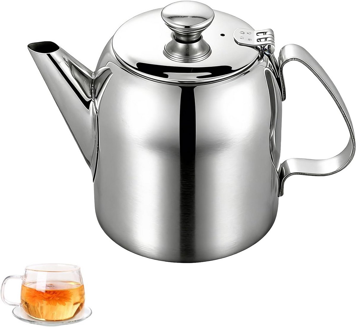 RVS Waterkan Thee Kan Melkkan voor Dranken Maken en Serveren