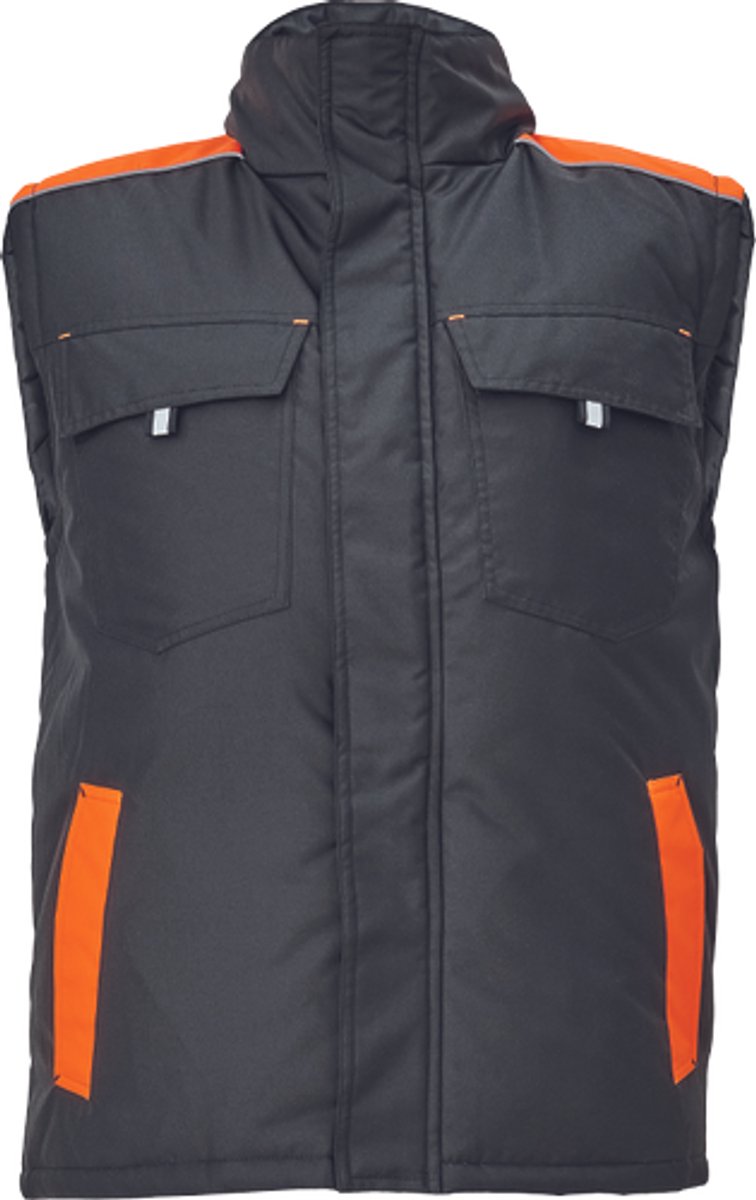 Cerva MAX VIVO bodywarmer 03030166 - Zwart/Oranje - XL