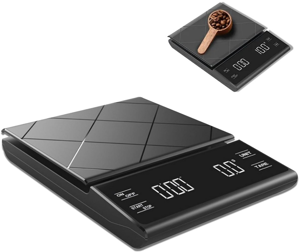 Digitale Keukenschaal met Timer, USB Oplaadbaar, 3 kg/0.1 g Precisie