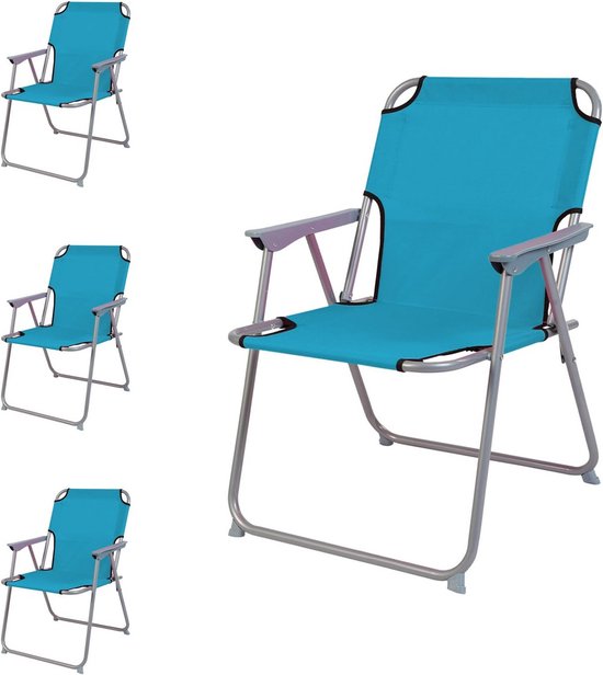 Comfortabele campingstoel met stevig stalen frame