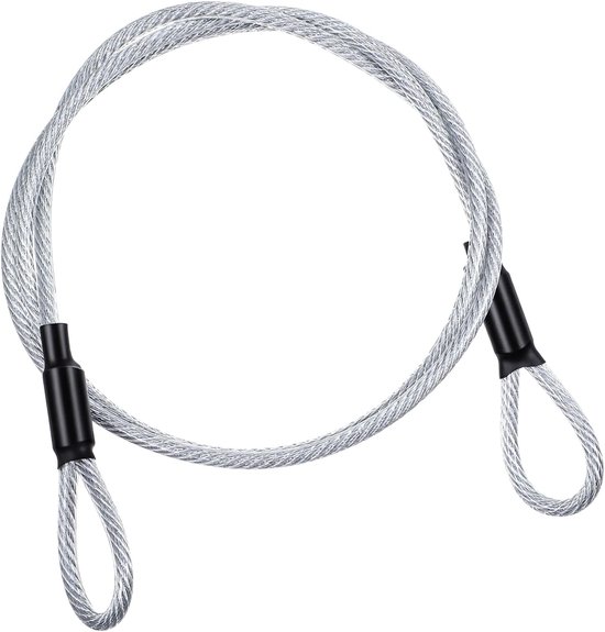 Kabel met Oogjes - 5 mm Dikte - 120 cm Lange Kabelslot - Stalen Kabel ...