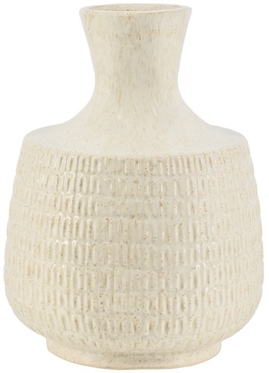 Aardewerk vaas souk beige