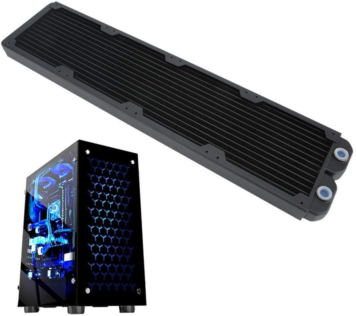 Waterkoeler 480mm voor PC CPU - Koperen Radiator voor Stabiele Koeling