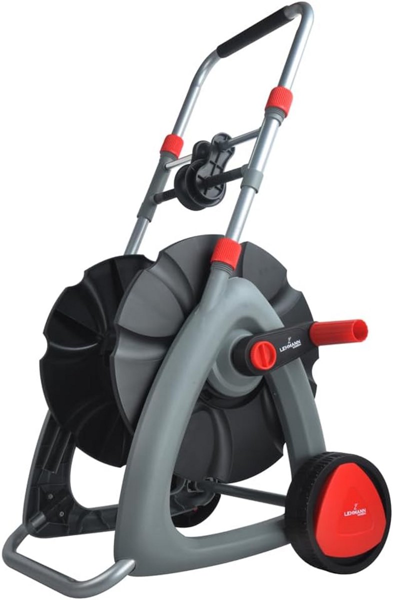 Slangenwagen met Wielen en Verstelbaar Handvat - Voor 45m 1/2" Tuinslang
