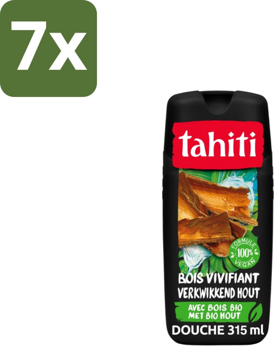 Tahiti – Douchegel – Tropenhout Vegan - 315 ml - Bulkverpakking - 7 stuks