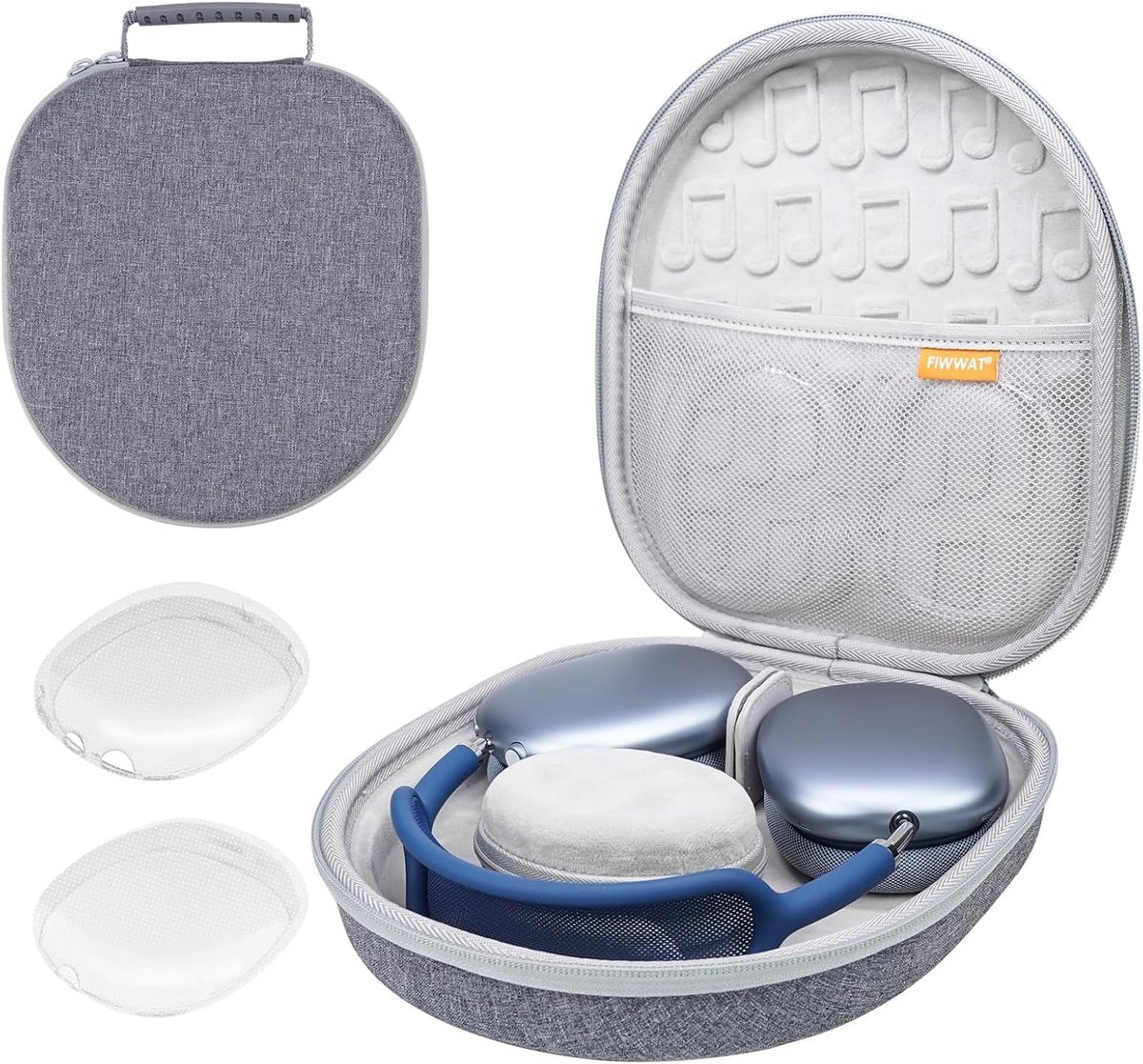 Draagbare Hardcase voor Hoofdtelefoon met Slaapmodus en Accessoirevakken