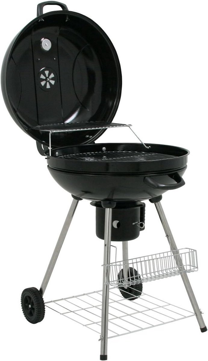 Kogelgrill 57 cm Houtskoolbarbecue met Deksel en Thermometer - Ronde Brikettenbarbecue
