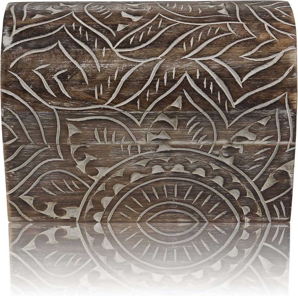 Decoratieve Houten Schatkist met Slot - Handgemaakte Sieraden Organizer en Cadeau