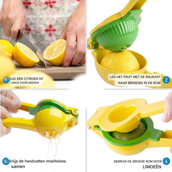 Vitdipy - Roestvrijstalen Sinaasappelpers - 2in1 Citroenpers - Handmatige Fruitpers - voor Citroenen, Limoenen en Meer — afbeelding 5