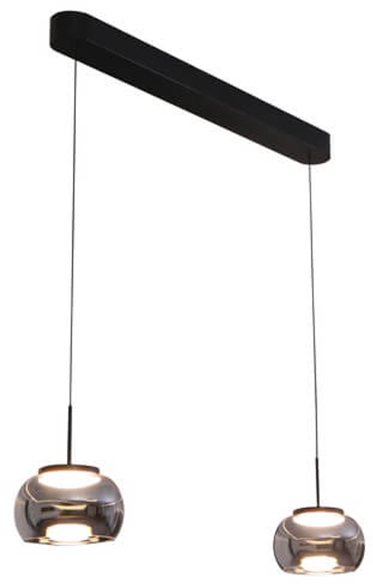 Lyora Eettafel hanglamp Bounto met smoke glas - 107073