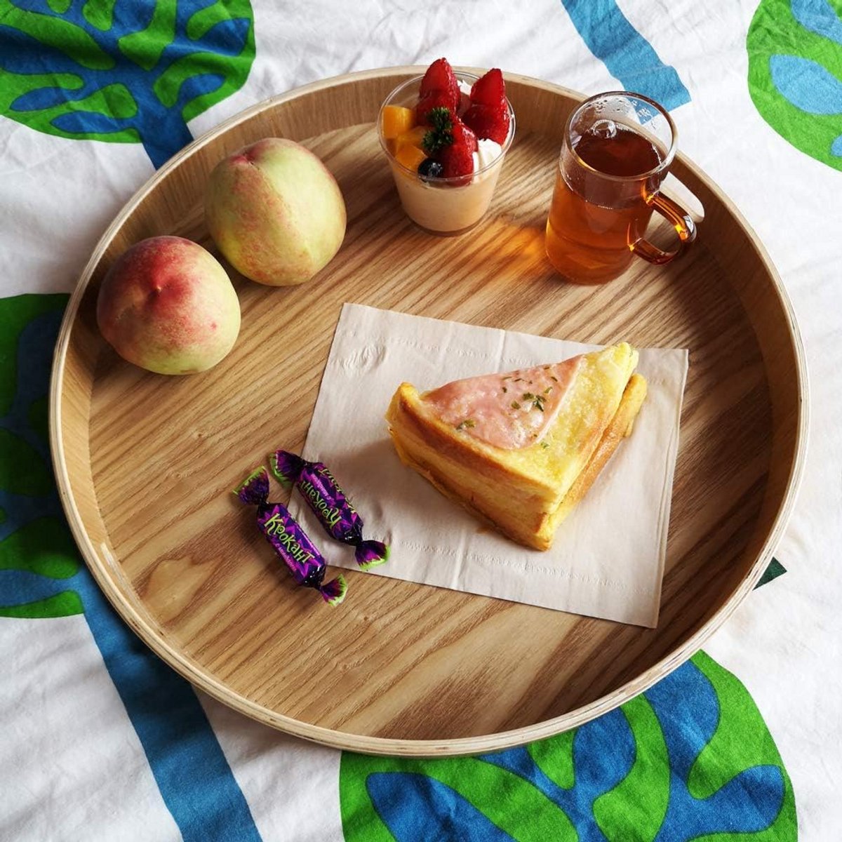 Ronde Houten Dienblad met Handvatten 40 cm - Serveerplank voor Borrelhapjes en Ontbijt — cadeau in Cadeau-ideeën - foto 5