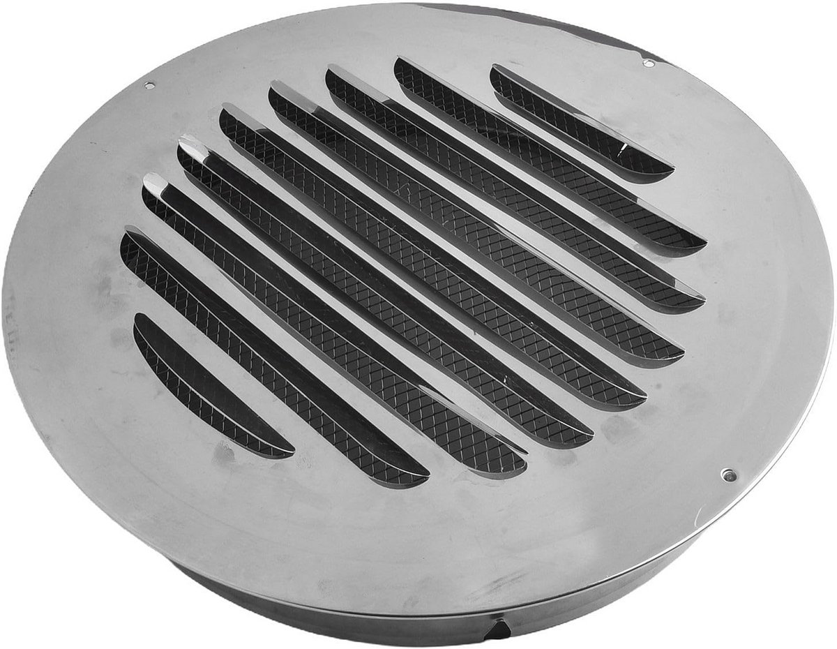 Ronde RVS Ventilatiekap voor Kanalen - Universele Afdekking voor Keuken & Badkamer (300mm)