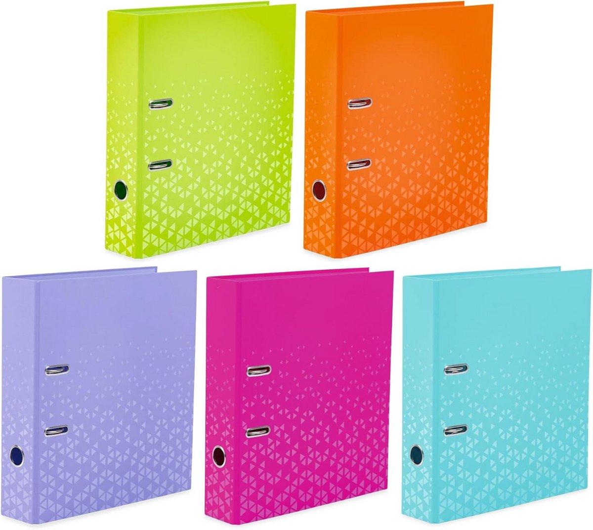 Set van 5 Stevige A4 Ringbanden 7cm Breed Karton Kleurassortiment