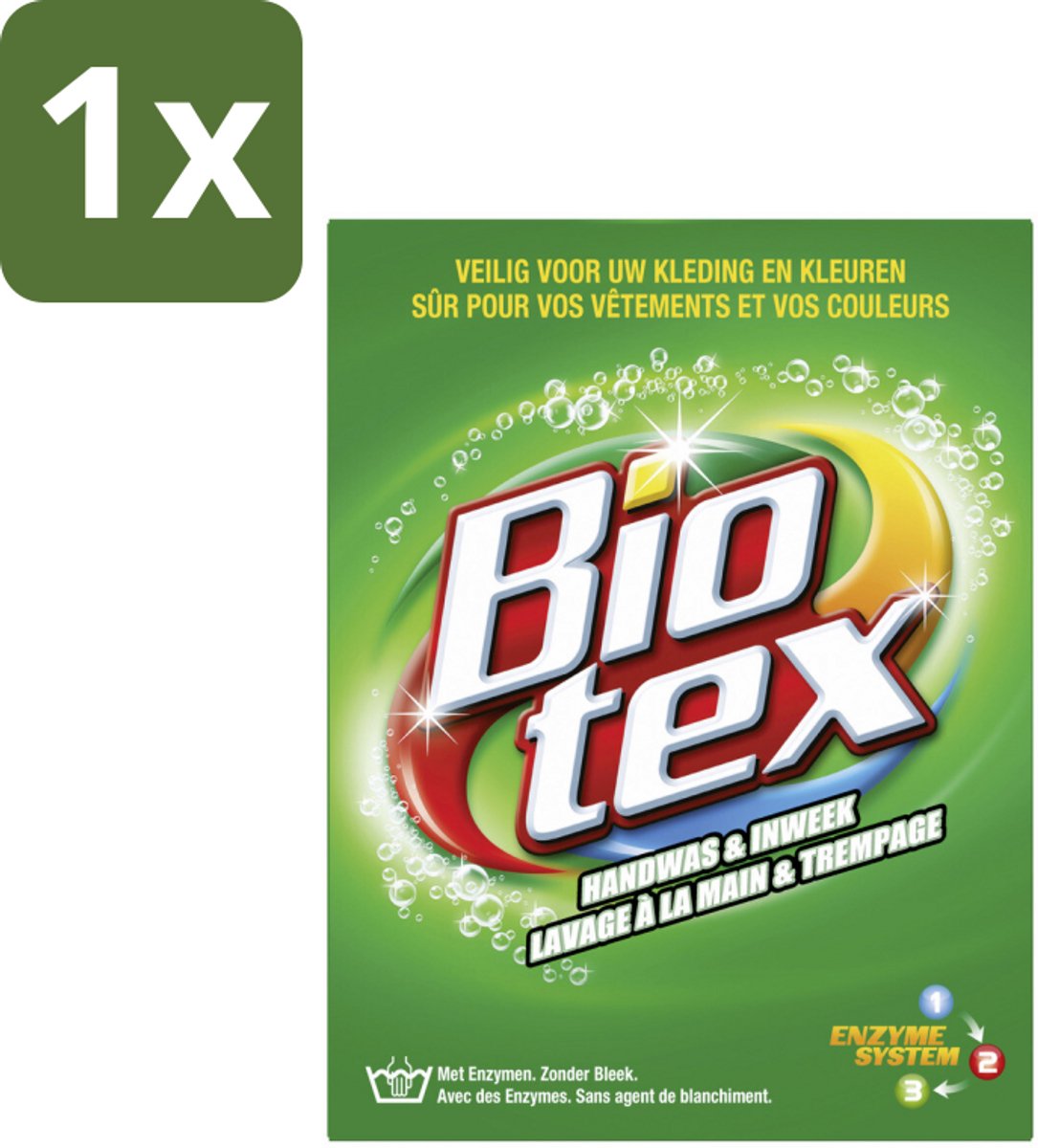 1 x Biotex Handwas & Inweek Poeder 720 gr - Handwas - Inweek Waspoeder - Biologisch Wasmiddel - Enzymen - Veilig Voor Stof