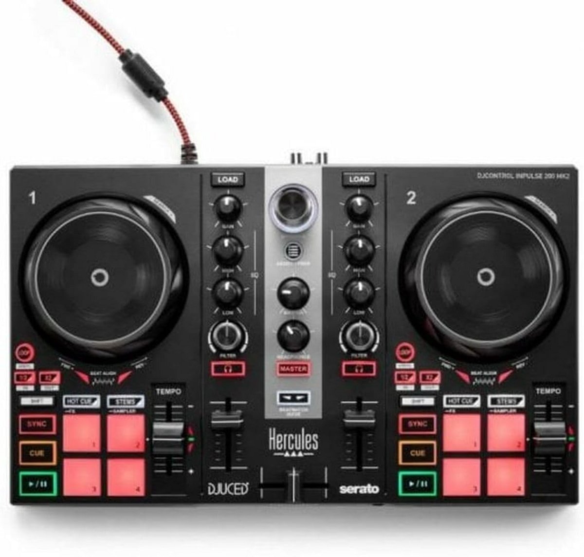 2-kanaals DJ-controller met Beatmatch Gids en Streaming Ondersteuning voor Beginners