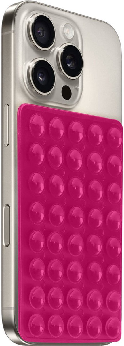Mobiparts Zuignap Telefoonhouder | Mobiparts Sticky Pad - Magenta Universeel
