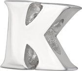 Alfabet letter K bead | Bedel | Zilverana | geschikt voor Biagi , Pandora , Trollbeads armband | 925 zilver