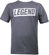 Legend Slim-fit T-Shirt Grijs  power quote Maat: L