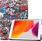 iPad 10.2 Hoesje - Tri-Fold Book Case - Graffiti