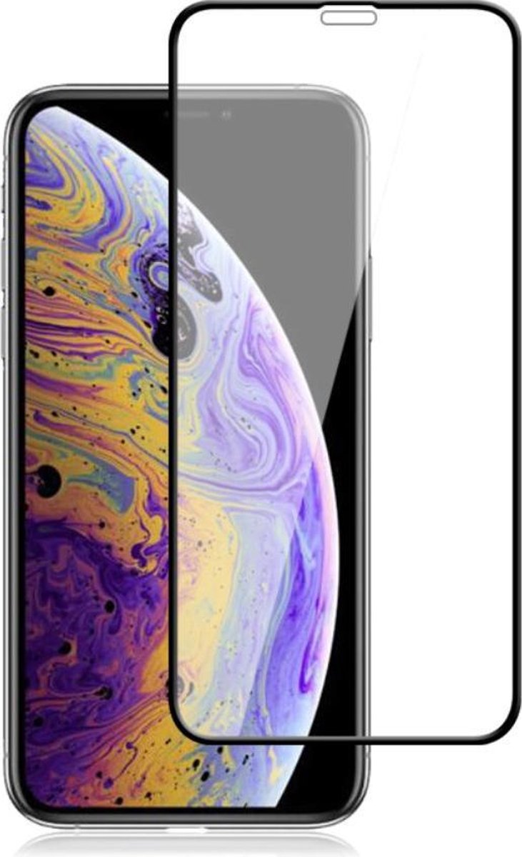 Full-Cover Tempered Glass - Geschikt voor iPhone 11 Pro Max Screen Protector - Zwart