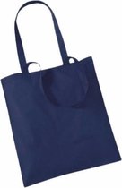 50x Sacs bandoulière en coton bleu marine 42 x 38 cm - 10 litres - Sac cabas / cabas - Cabas - Sac de transport