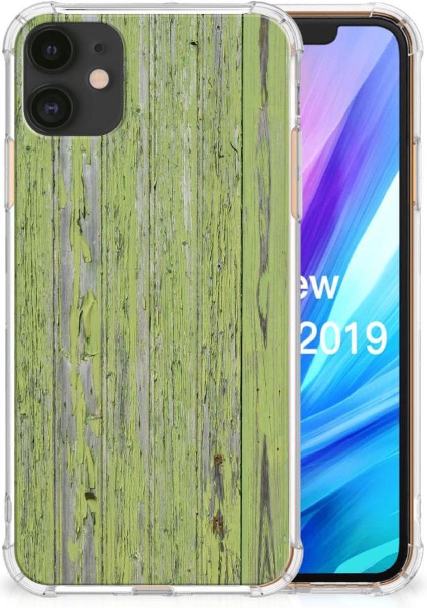 Apple iPhone 11 Stevig Telefoonhoesje Green Wood
