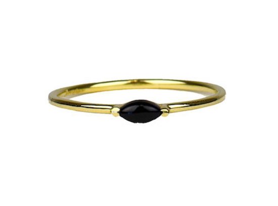 Gouden ring - Black Onyx natuursteen - 14 K Gold Plated sterling zilver -  Josephina... | bol.com