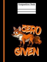 Zero Fox Given Composition Notebook - 5x5 Graph Paper