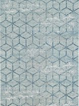 Ginore Vintage Geo Tapijten - Escher Washed Blue - 280 x 380 cm