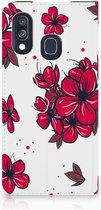Standcase Hoesje Samsung Galaxy A40 Design Blossom Red