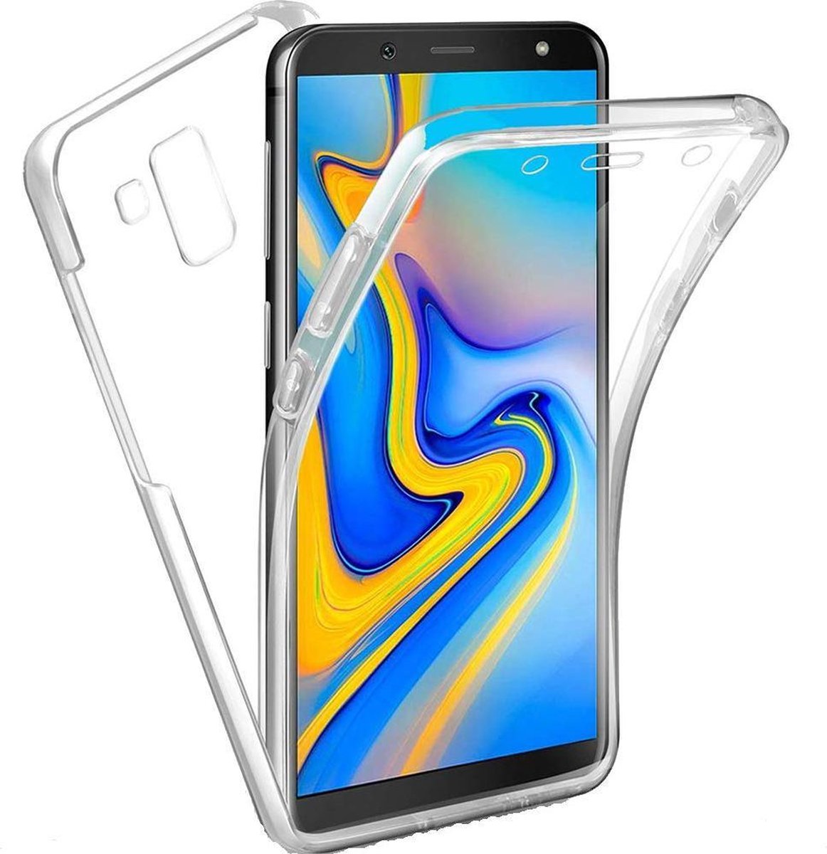 Hoesje Geschikt voor: Samsung Galaxy J4 2018 - Dubbel zijdig 360° - Transparant