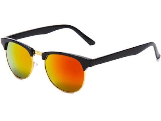 Hidzo Zonnebril Half Frame Zwart - UV 400 - In brillenkoker