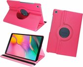 Samsung Galaxy Tab A 10.1 2019 hoesje - 10.1 inch - Samsung Tab A 10.1 2019 hoesje Tri fold Bookcase met stand Roze