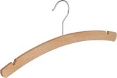 De Kledinghanger Gigant - 20 x Kinderhanger beukenhout met rokinkepingen, 34 cm