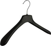 De Kledinghanger Gigant - 50 x Mantel / kostuumhanger kunststof zwart met schouderverbreding, 40 cm