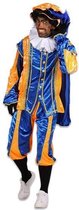 Piet kostuum velours de panne blauw /oranje.