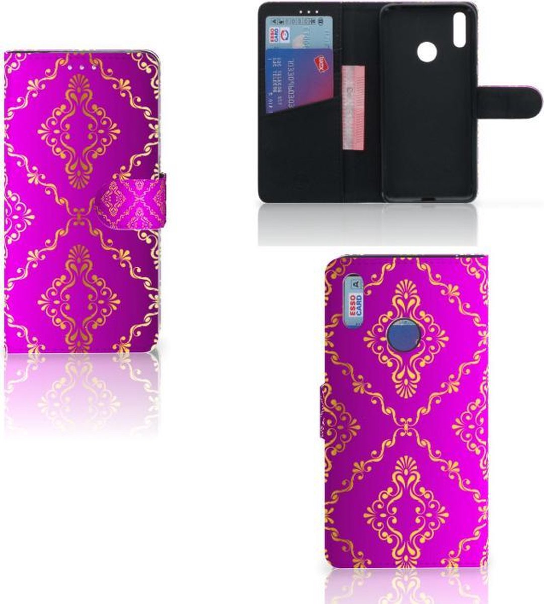 Wallet Case Huawei Y7 (2019) Barok Roze