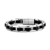 CO88 Collection Sense 8CB 90449 Stalen Bangle met Klavertjes - One-size (60x50x6 mm) - Zilverkleurig