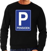 Pensioen P cadeau sweater zwart voor heren S