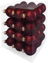 Decosy Glas Kerstballen - 6cm - Box 36 Stuks - Dark Red Combi