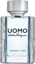 MULTIBUNDEL 5 stuks Salvatore Ferragamo Uomo Casual Life Eau De Toilette Spray 50ml