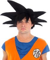 CHAKS - Zwarte Goku Saiyan Dragon Ball Z pruik voor volwassenen - Pruiken
